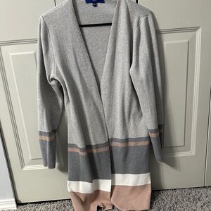 Apt. 9 Gray and Tan Women's Cardigan (2)